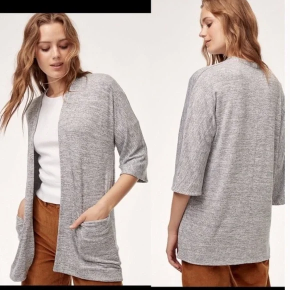 ARITZIA Wilfred Free Zlata open cardigan short sleeves. Size XS - Picture 1 of 6